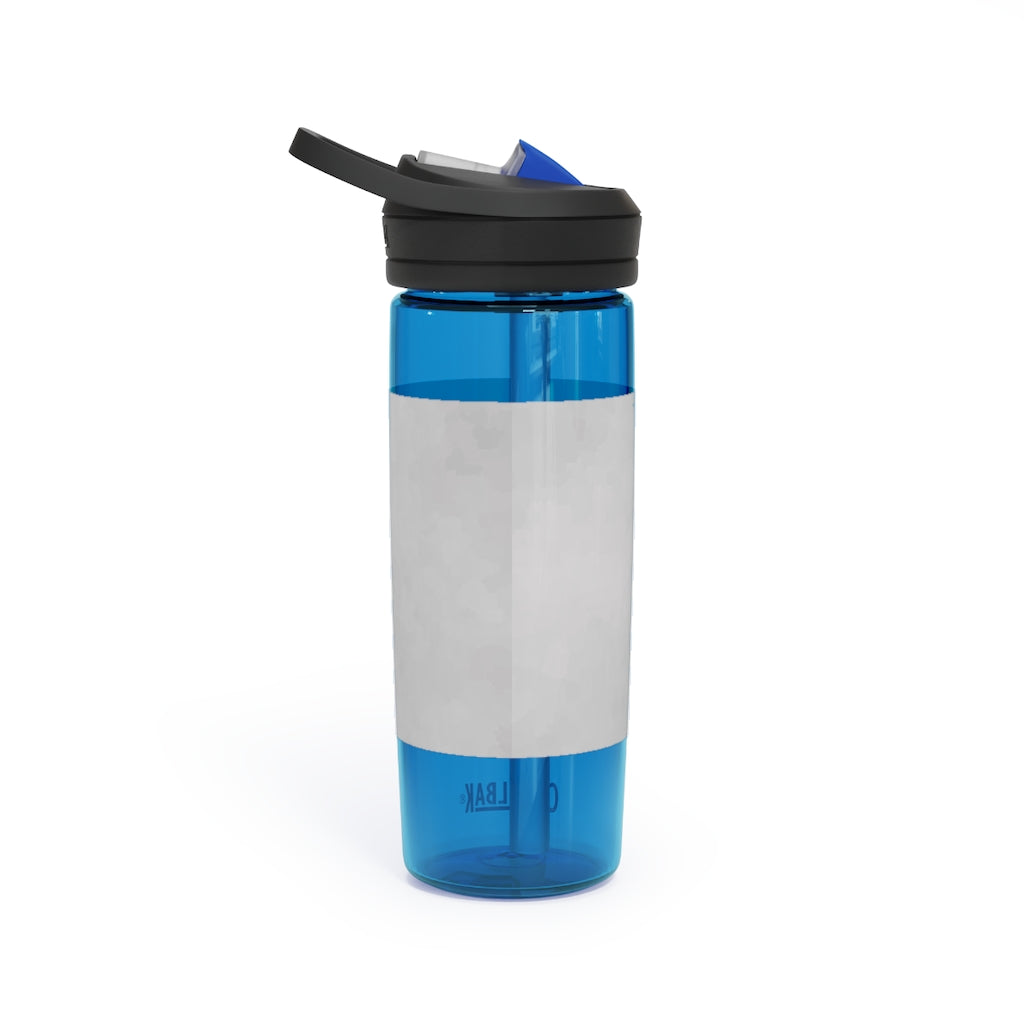 Illusion CamelBak Eddy® Water Bottle in 20oz and 25oz sizes, showcasing its durable Tritan™ material and spill-proof design.